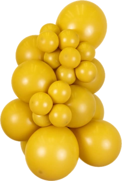 Retro Mustard Kalisan balloon cluster
